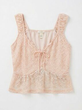 Light Blush Lace Baby Doll Crop Top